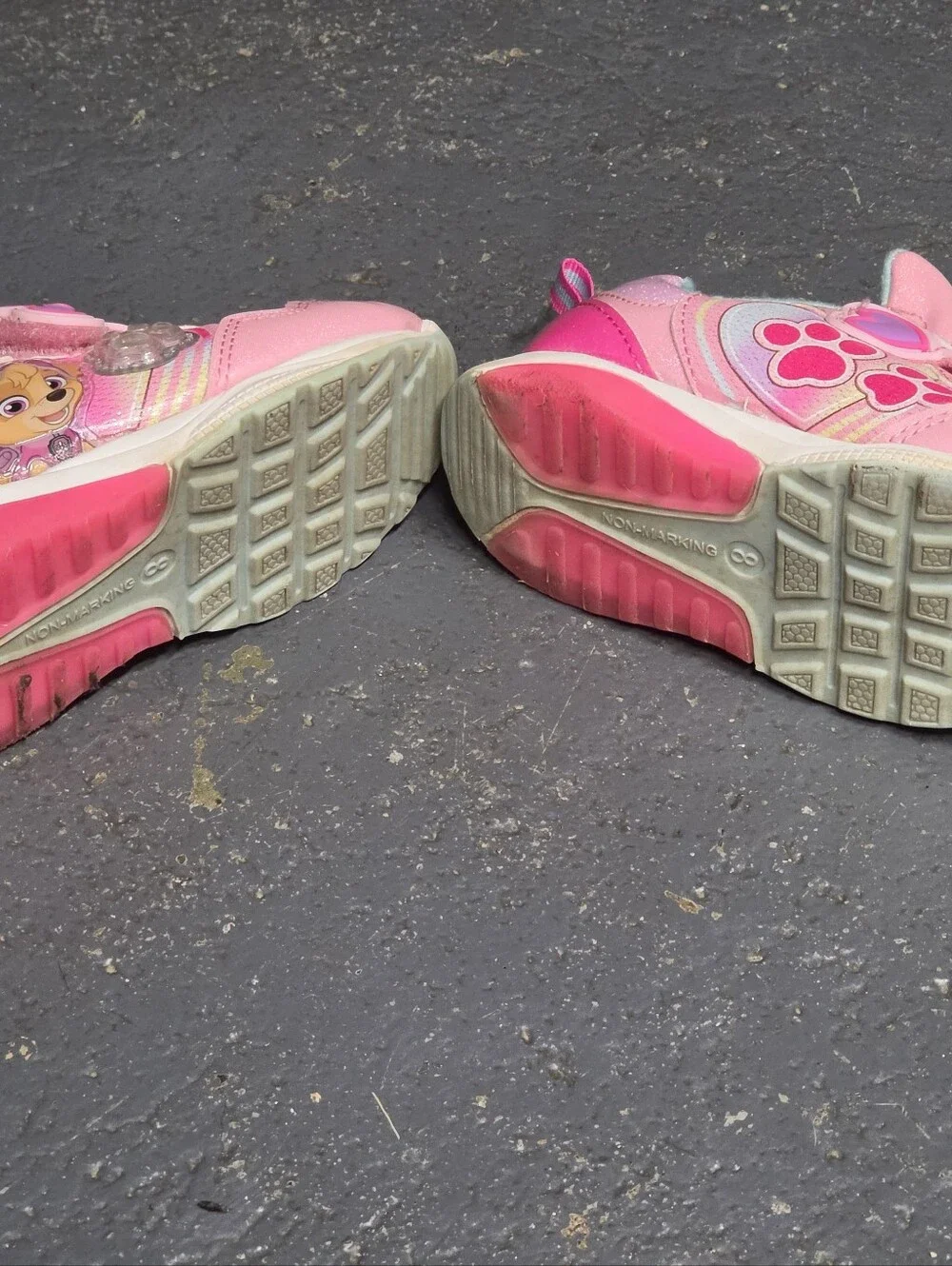 PAW Patrol Pink Glitter Sneakers Girls 8